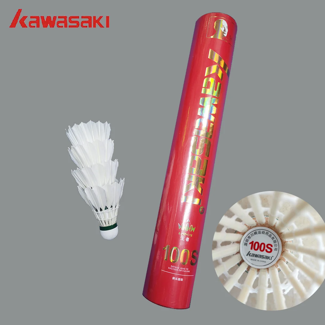 Nature Duck Feather kawasaki Hybrid Shuttlecock with 2 Layer Fiber Cork Stable Durable Badminton Shuttlecock Duck Feather