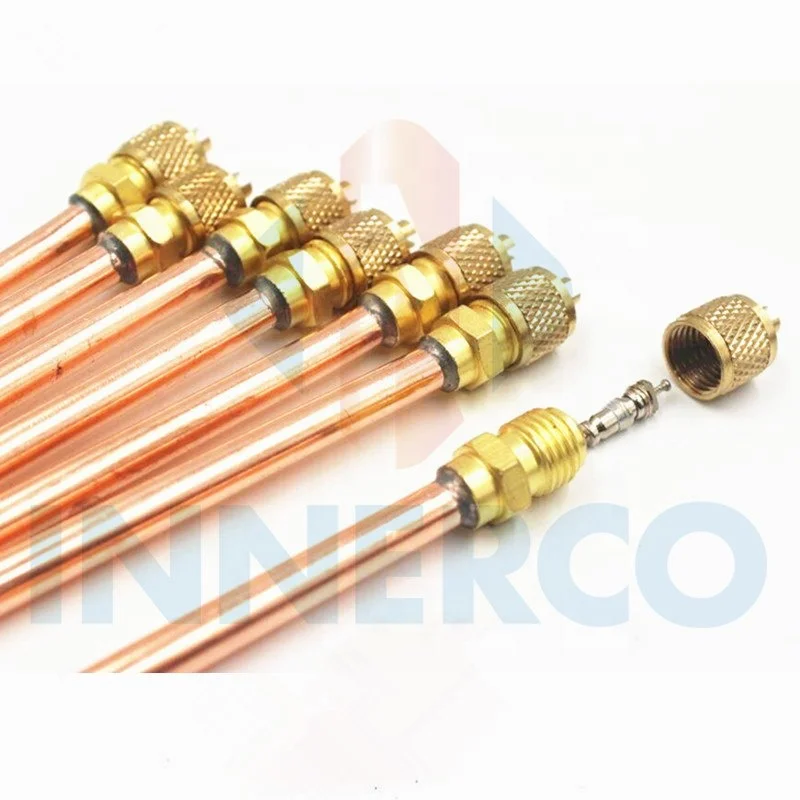 CHEAP good quality 1/4 inch refrigeration spare parts charging pin valve no return copper access  valve