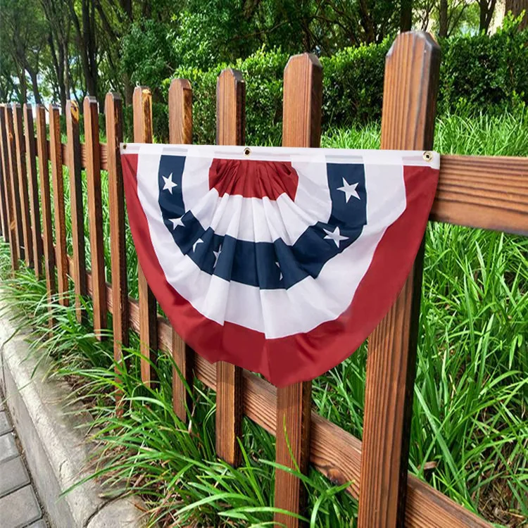 High Quality American Flag Decorative Banner American Labor Day Independence Day flag Fan Flag