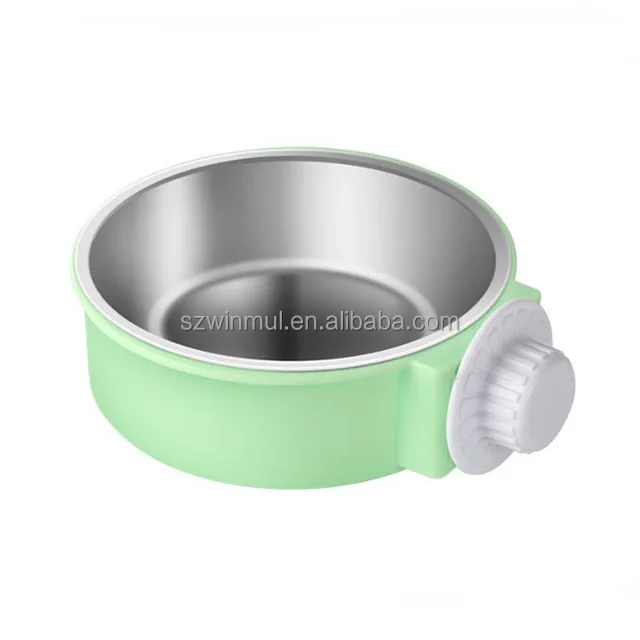 High Quality Pet Supplies Iron Cage Hanging Pet Food Feeder Dog Bowl