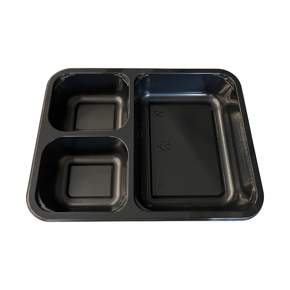 Wholesale Airline Cpet Tray 1 2 3 Compartments CPET Tray Inflight Catering Plastic CPET Food Tray