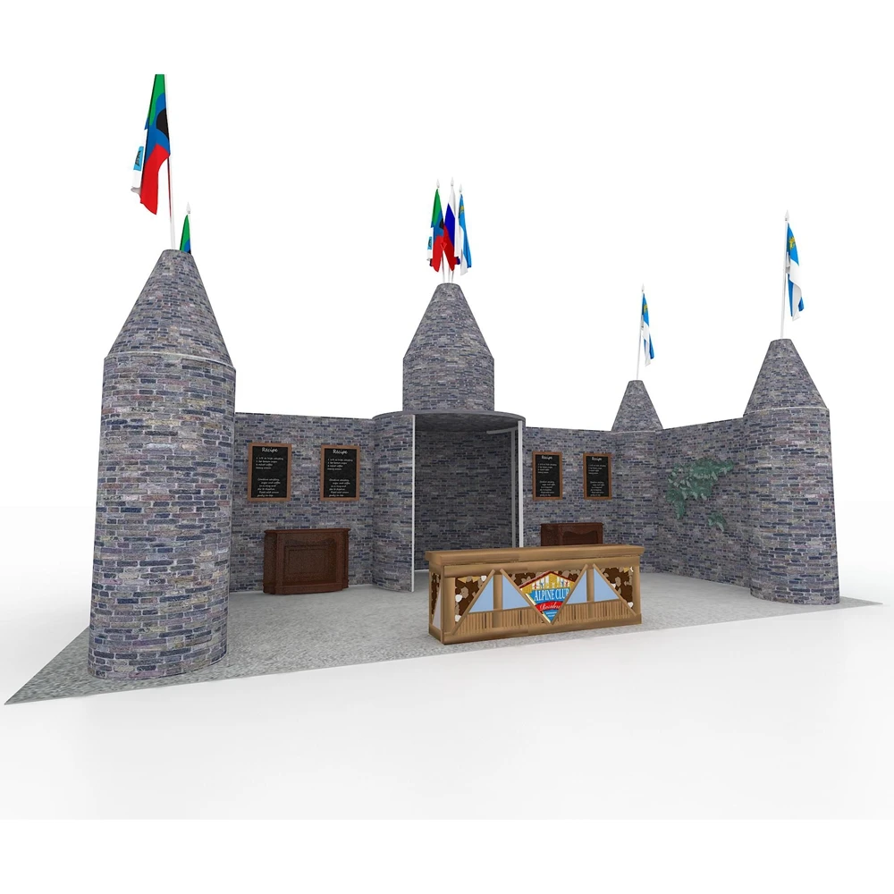 Выставочные предметы, проект выставки, портативный стенд, бесплатный дизайн, стенд, Торговая выставка, старинный дизайн здания, стенд