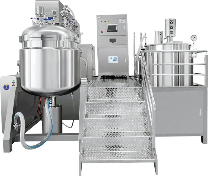 Cosmetic Machinery Cream Manufacturing Mixing Facial Body Lotion Maker Making Mixer Vacuum Homogeneous Emulsifying Machine