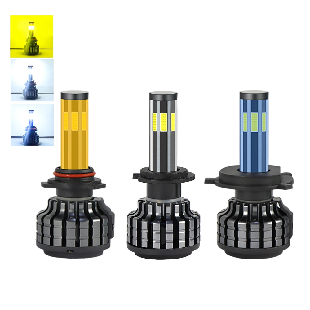 Super Bright Good Quality 6 Sides 360 Degree Light LED Headlight Bulbs H4 H7 H11 880 9006 9007 90W 11000LM LED Headlights