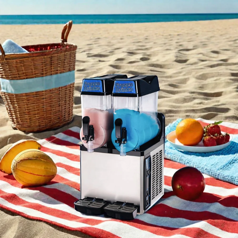 Commercial Smoothie Ice Cream Slush Machine Margarita Slush Maker Machimely Rotate