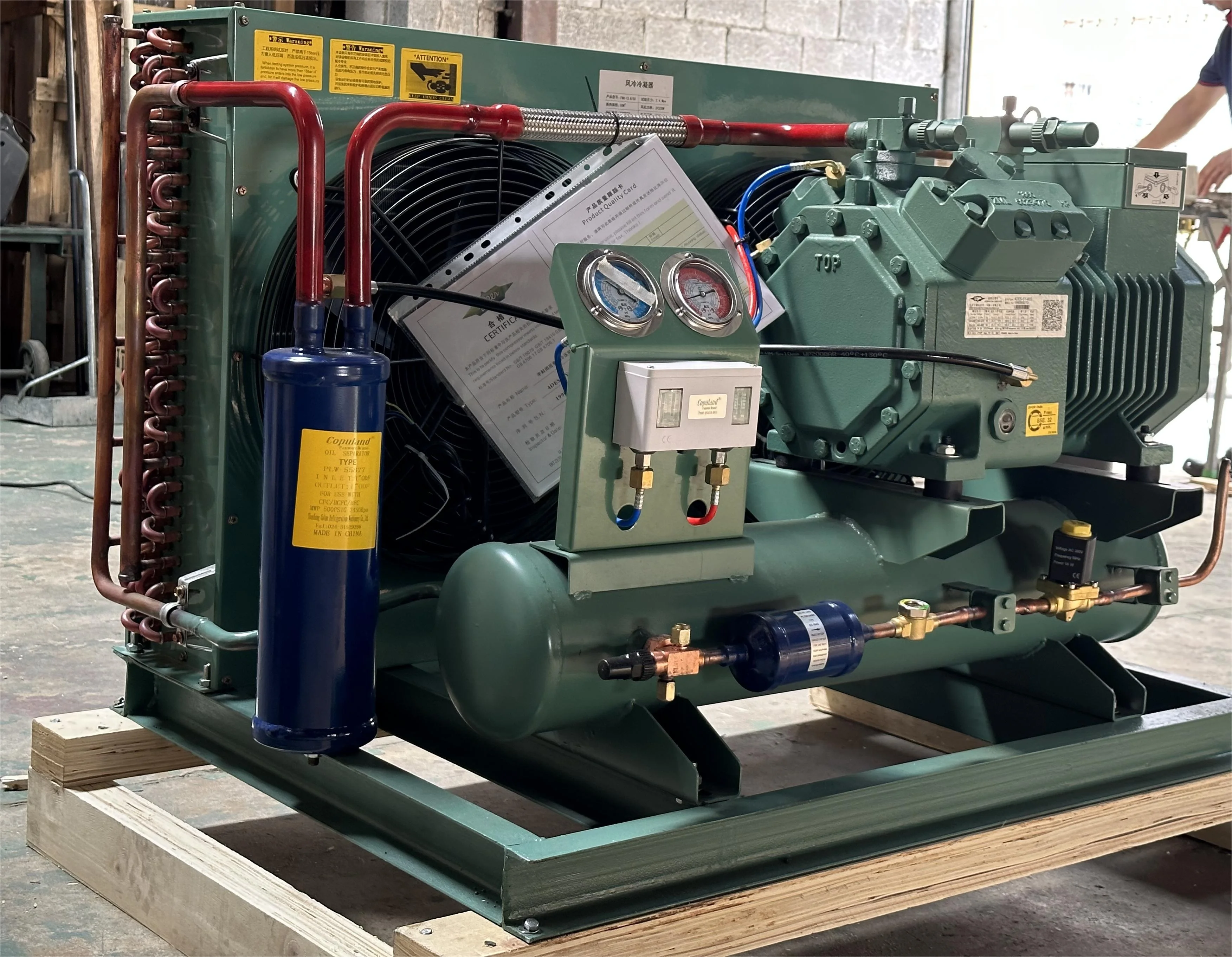 Factory 3hp 5hp 6hp 10hp Germany Air Cooled Compressor Condensing Unit for freezer Cooling System refrigeration