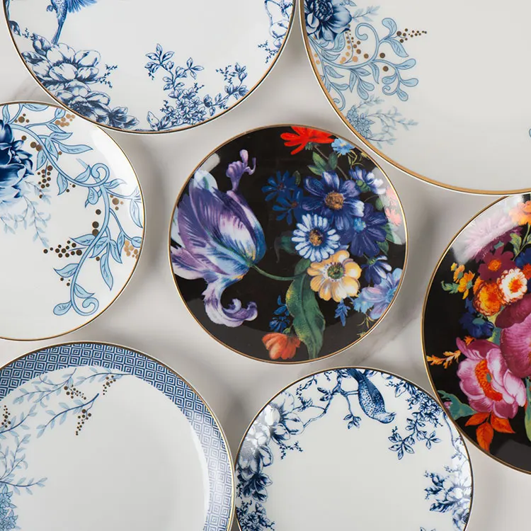 Wholesale Bulk luxury plates Reusable Gold Round Dish Under Dinner Plate Wedding Charger Plate