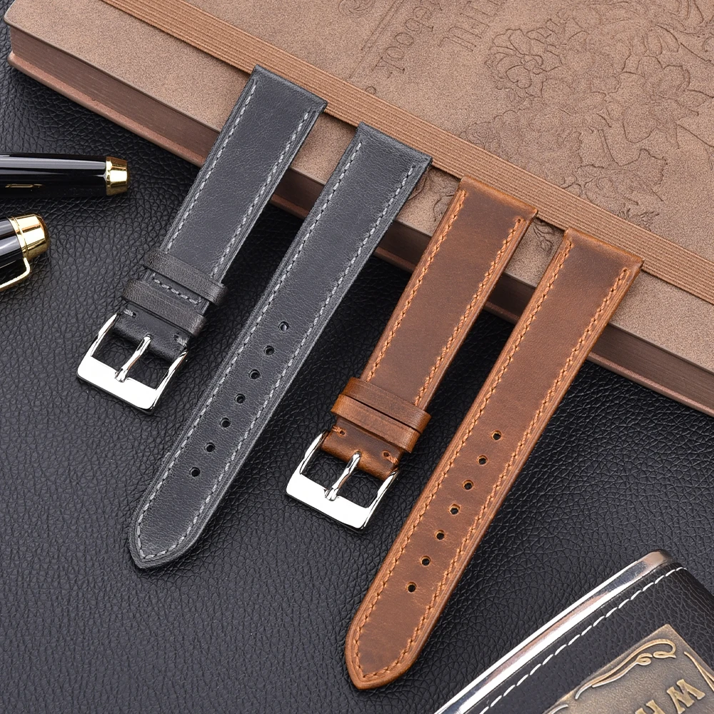 Ремешок из натуральной кожи, 18/19/20/21/22 мм
