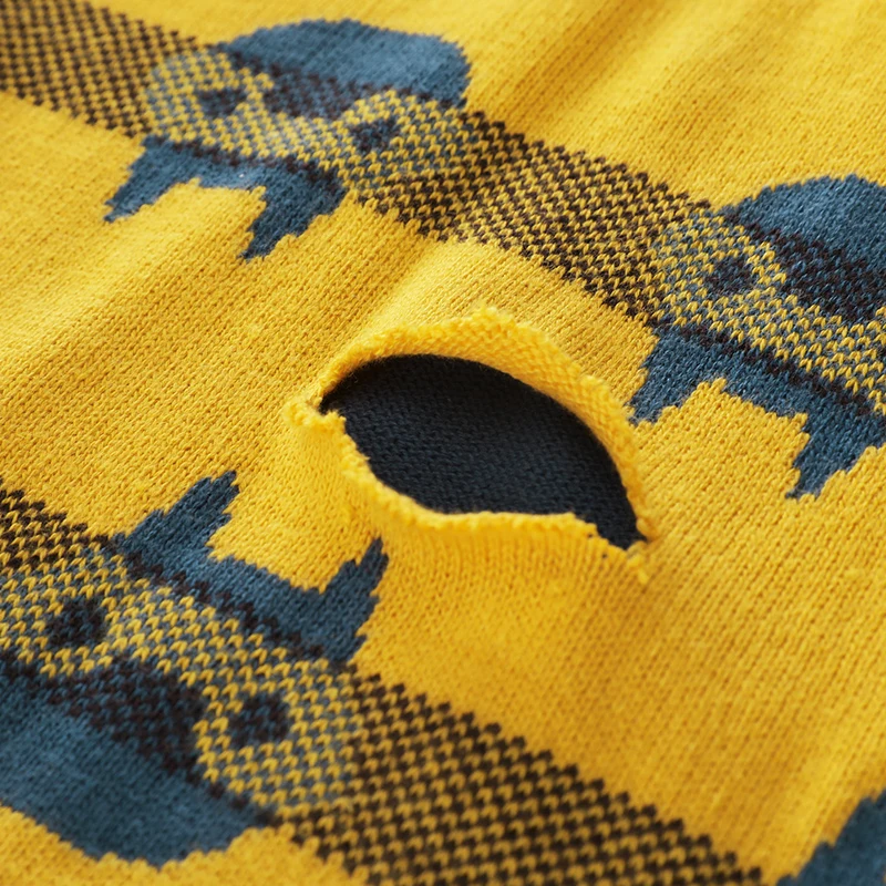 Cartoon Pattern Custom OEM ODM Autumn/Winter Newborn Baby Knit Sweater Infant Knitted Kimono Sweater Romper Kids Boy Bodysuit