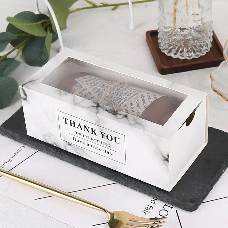 Wholesale Cookie Boxes with Clear Window for Donuts Dessert Pie Cake Packaging Box Food Packing Cupcake Boxes Carbonpaper White