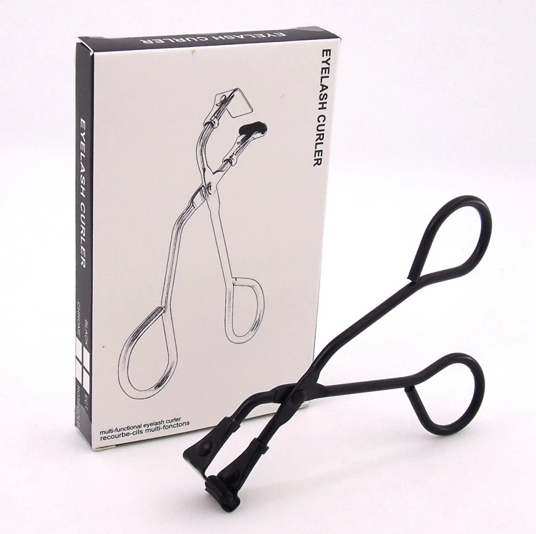 Private Label Rose Gold Partial Mini Eyelash Curler Customizable Cute Silver Black Eyelash Extension Curler with Gift Box