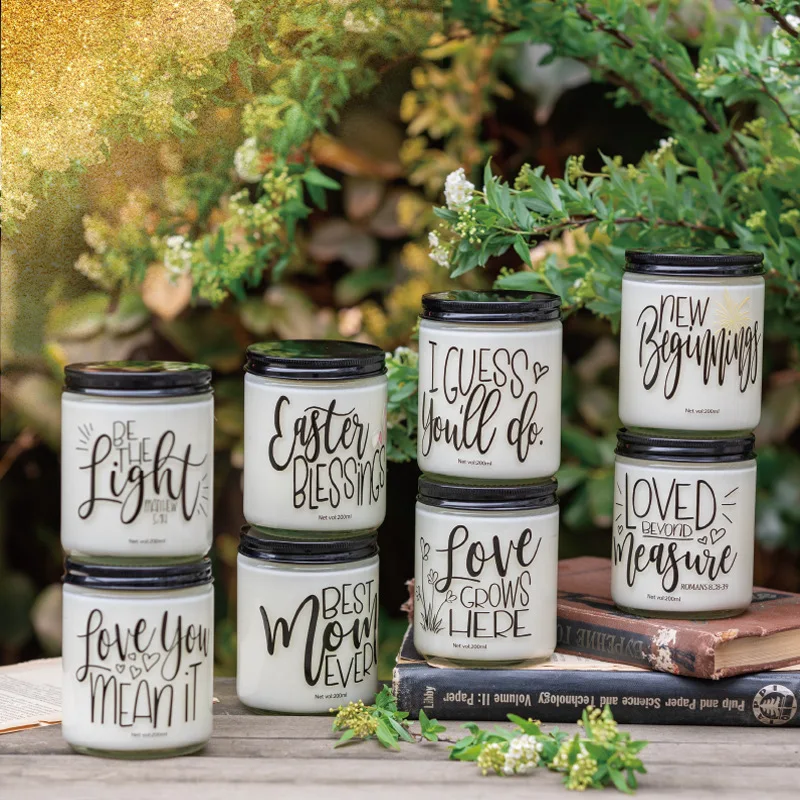 Big Birthday Wedding Gift Wholesale Customized Luxury Glass Jar candles & home fragrance Private Label Scented Soy Wax Candles
