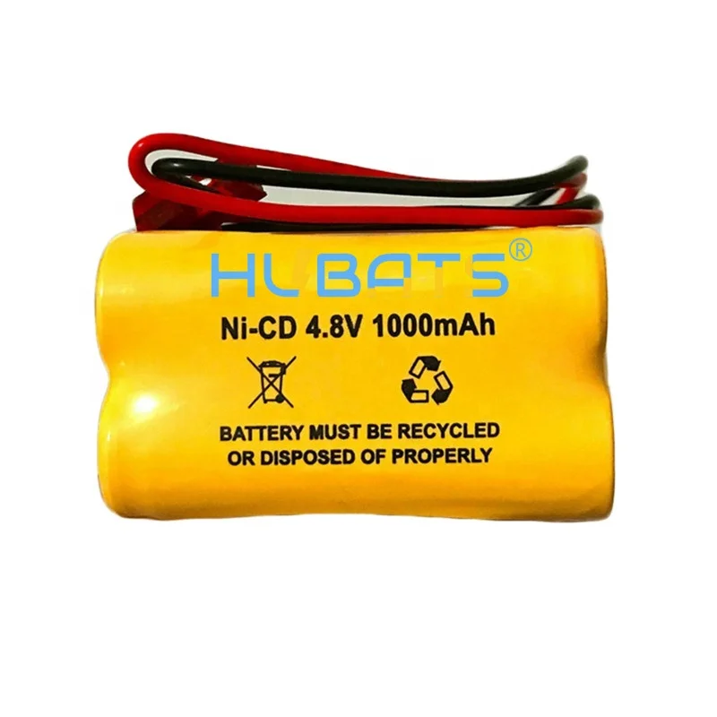 Никель-кадмиевая батарея NiCD 4 8 V 1000mAh NiCd Батарея AA Размер аккумуляторная для аварийного освещения