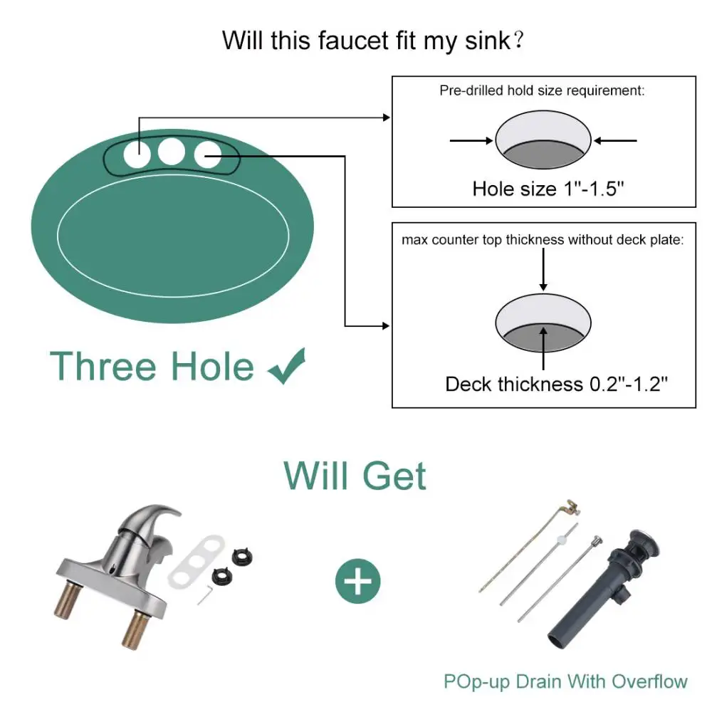 Fancy Brushed Nickel Single Handle 4 inch Centerset Bathroom Basin Vanity Sink Faucets