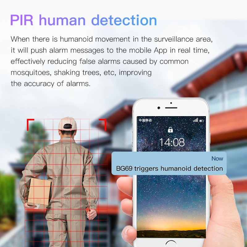 AI Motion Detection 2K Color Night Vision Spotlight Siren Alarm Wireless Battery Powered   wireless ptz Camera  Outdoor Home