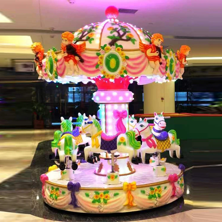 Factory Directly Wholesale Mini Carousel Christmas Musical Carousel Merry-Go Carousel