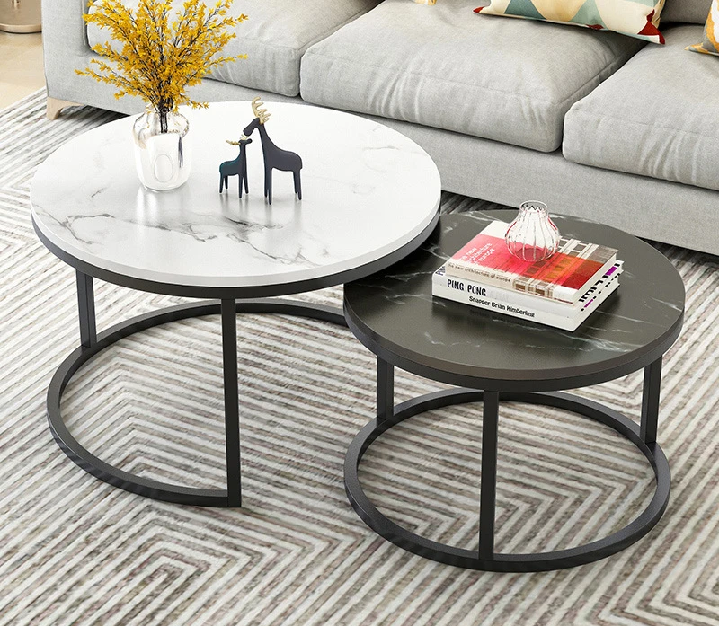 Furniture Modern Luxury Gold Couchtisch Salon Living Room Center Coffes White Marble Top Set Oval Coffee Table