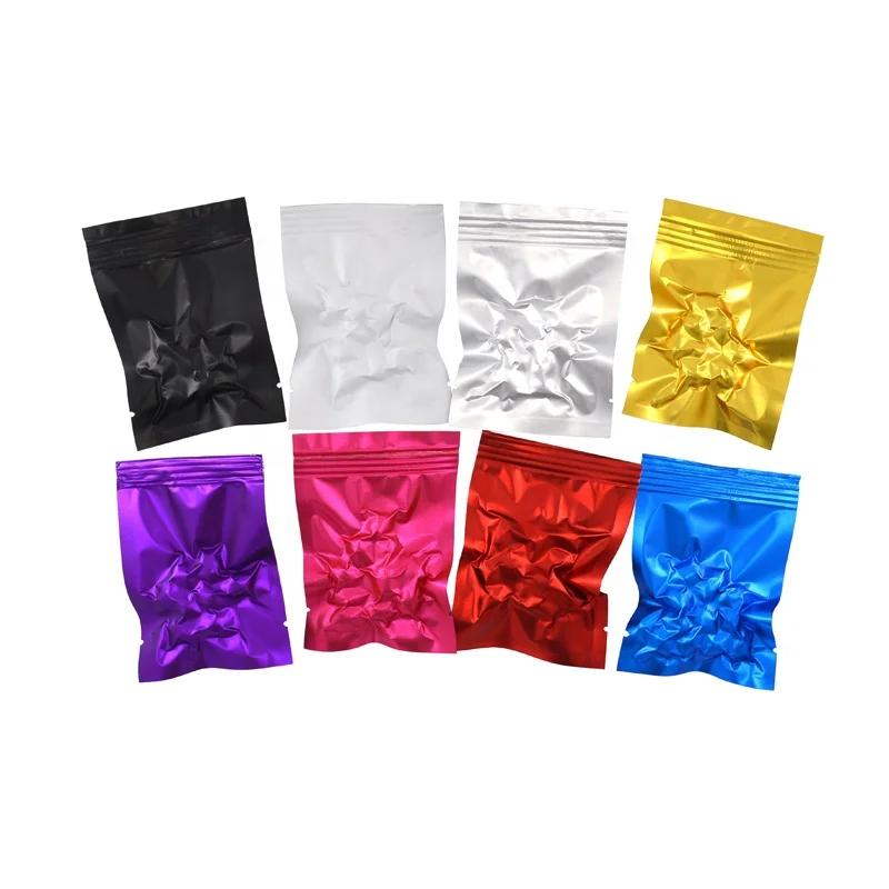 Matte Colorful Bags Logo Printed Heat Sealable Smell Proof Foil Bags Cosmetics Coffee Black Mylar Cigar Custom Foil Bags b