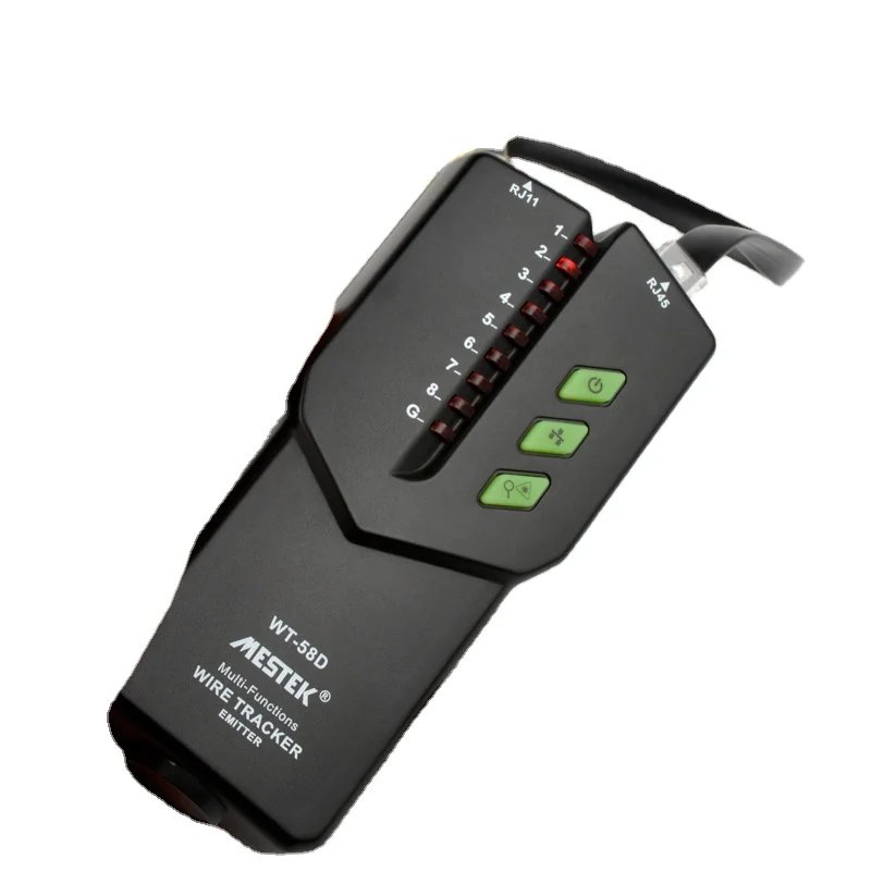 MESTEK WT58D Multifunction rj45 rj 11 Network Cable Tester Electric Wire Line Finder Tracker Diagnose Tone Tracer Detector