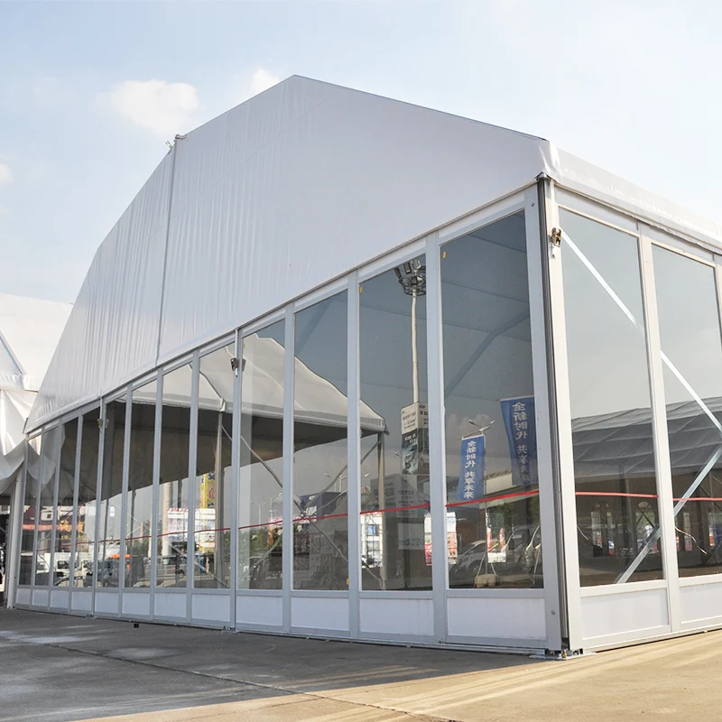 insulated aluminium roof tent with ABS solid wall clear tent luxury glass tents for events
