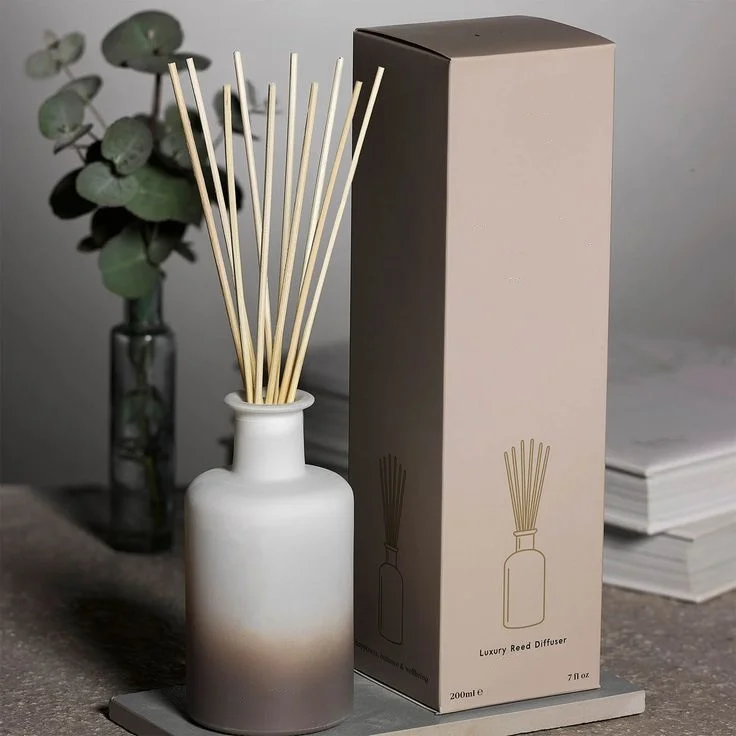 C&H wholesale private label customized amber agarwood scent Christmas gift home decor fragrance essential oil reed diffuser set