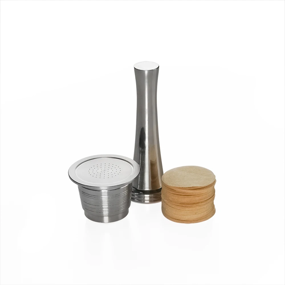 Wholesale Price 1Set Reusable Coffee Capsule Compatible With Nespresso Espresso Machine Coffee Filter Paper Coffee Capsule