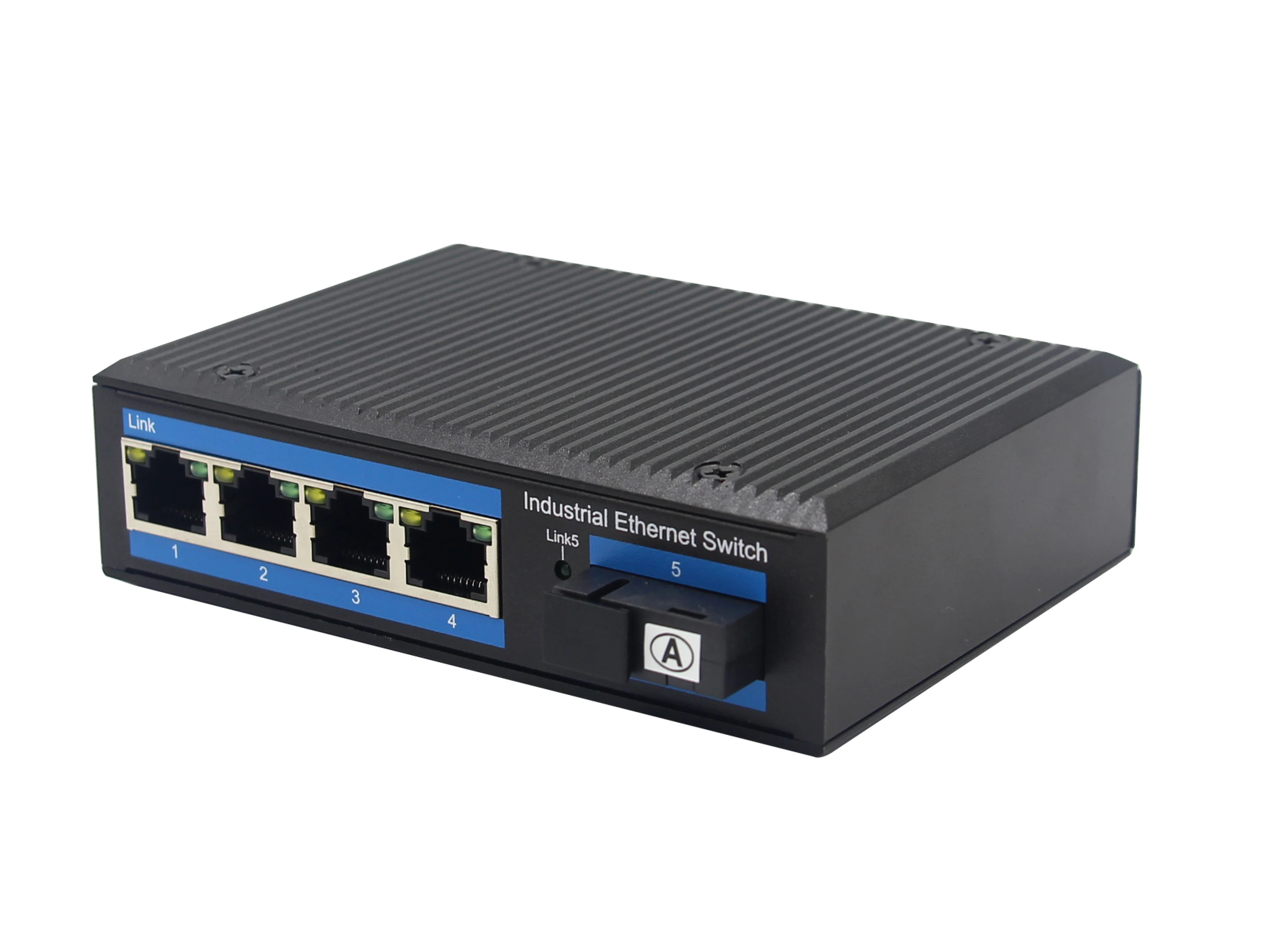 Industrial Grade 4-Port 10/100/1000Mbps RJ45 + 1-Port 1000Mbps Fiber Ethernet Switch Dual Fiber SM 2KM Enterprise Switches