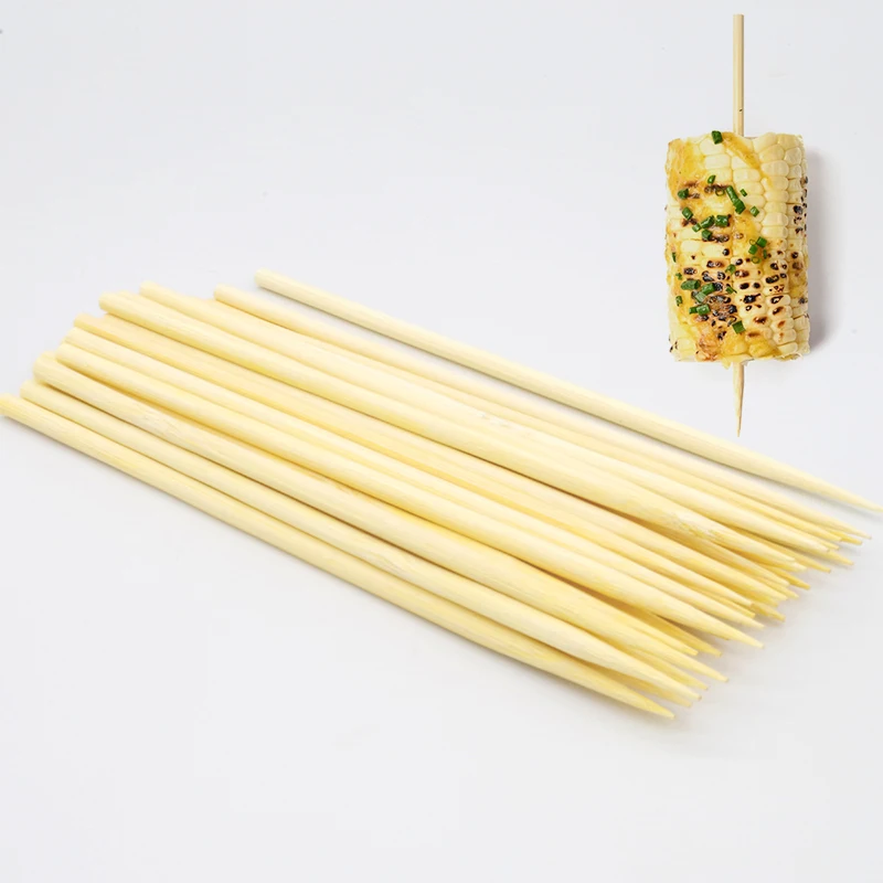 Good quality round bbq skewer bamboo skewer 8inches 4mm