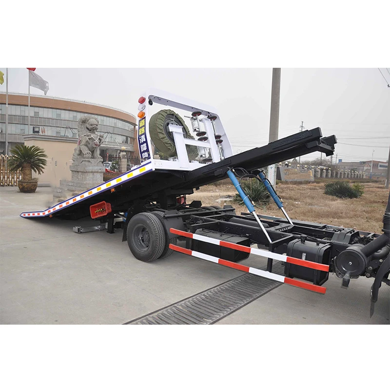 130HP 4X2 Wrecker Roll Back Body Sliding Recovery Flatbed Tow Truck