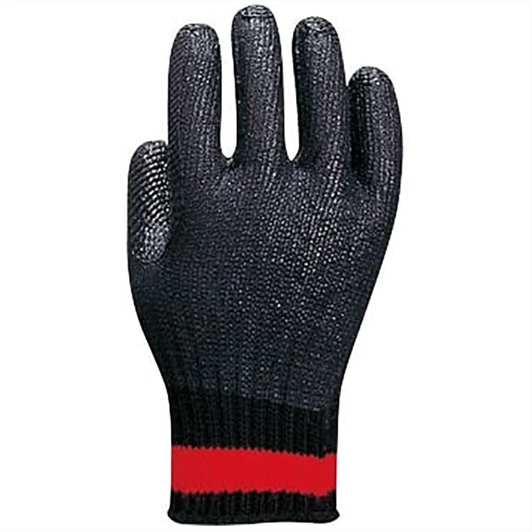 Protective Non-Slip Wear Resistant Elastic Black Hand Rubber Gloves