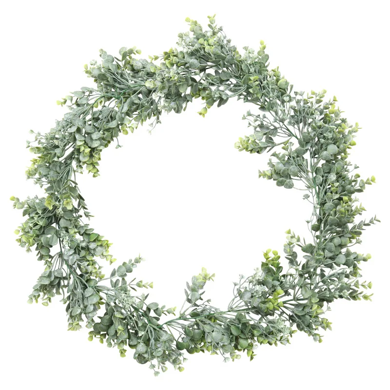 Artificial Plant Vines Wall Hanging Rattan Leaves Branches Outdoor Garden Home Decoration Plastic Fake Silk Leaf Green Plant