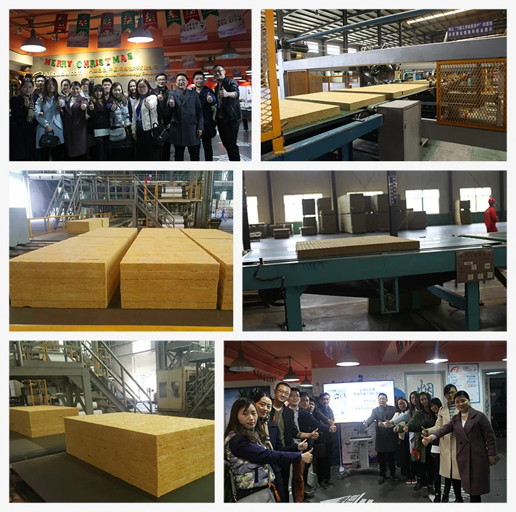 Rock wool Soundproof Panels 150kg/M3 Factory Price Rock Wool Board Building Material rock wool gypsum board