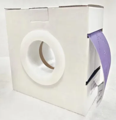 Multi-hole Ceramic Sandpaper Sheet Roll 12m Purple Hook And Loop Coated Sanding Sheet