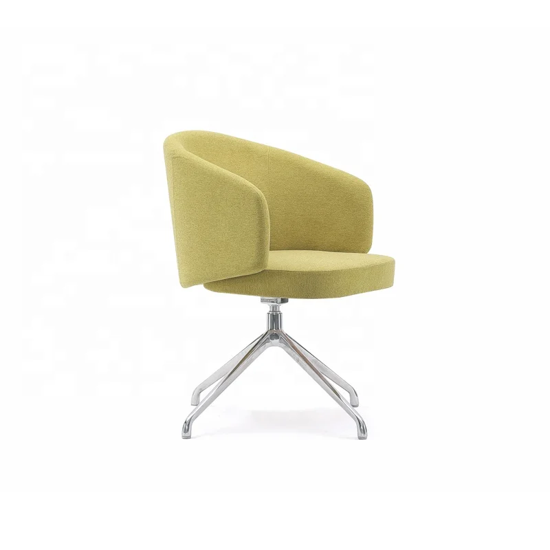 New Modern Simple Dining Room furniture Leisure Chair Fabric Seat Steel Legs Dining Chair