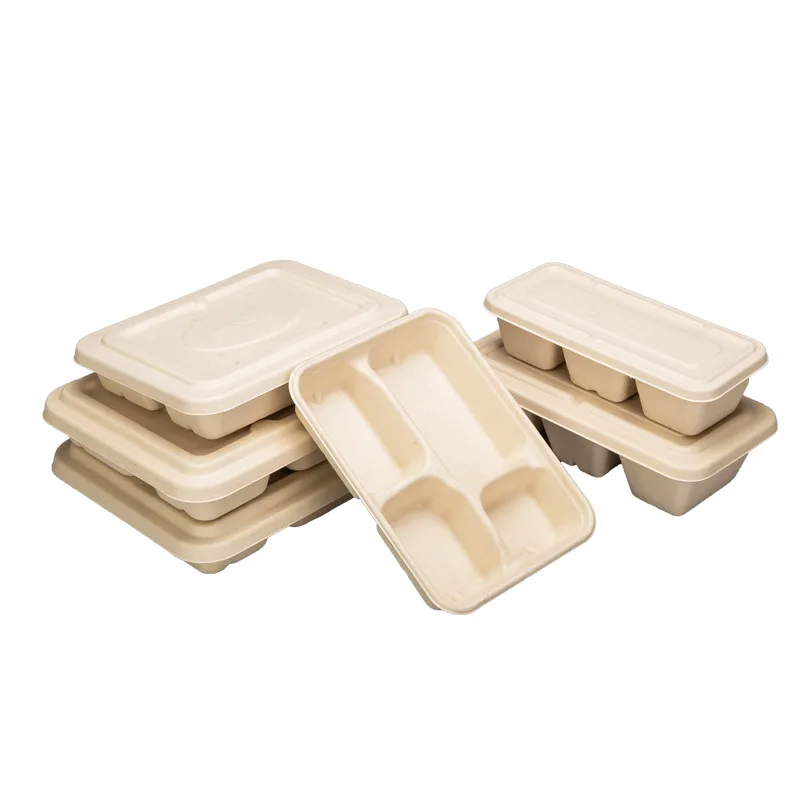 Disposable Plastic Flip-Top Lunch Box Food Containers For Microwave Heating Disposable Eco-Friendly Lunch Box
