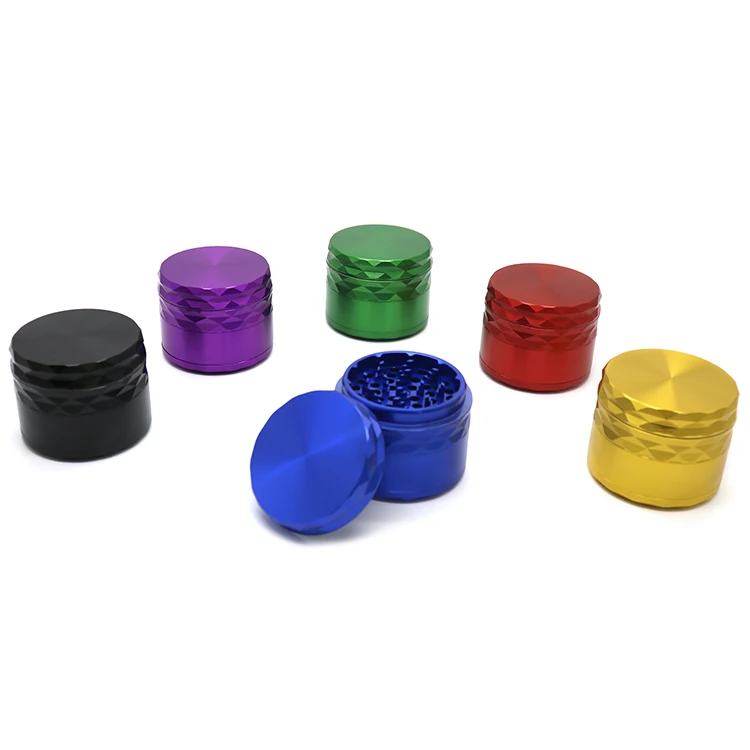 2021 Wholesale Herb Grinder 2.5' Diamond-Shaped 4 Layers Metal Grinder Aluminium Herbal Grinder Smoking