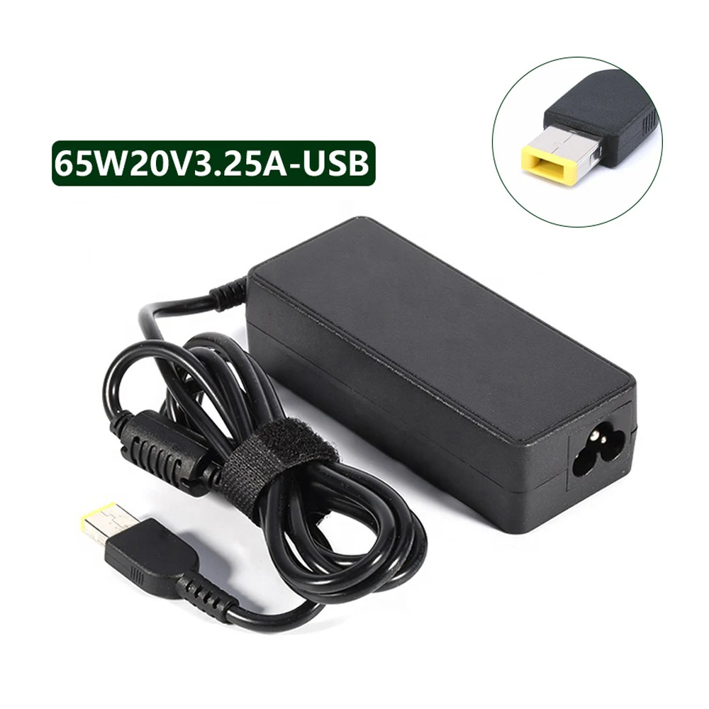 HK-HHT Custom 65W  Laptop Adaptor Charger Factory 20V 3.25A USB Pin AC DC Laptop Adapter For lenovo