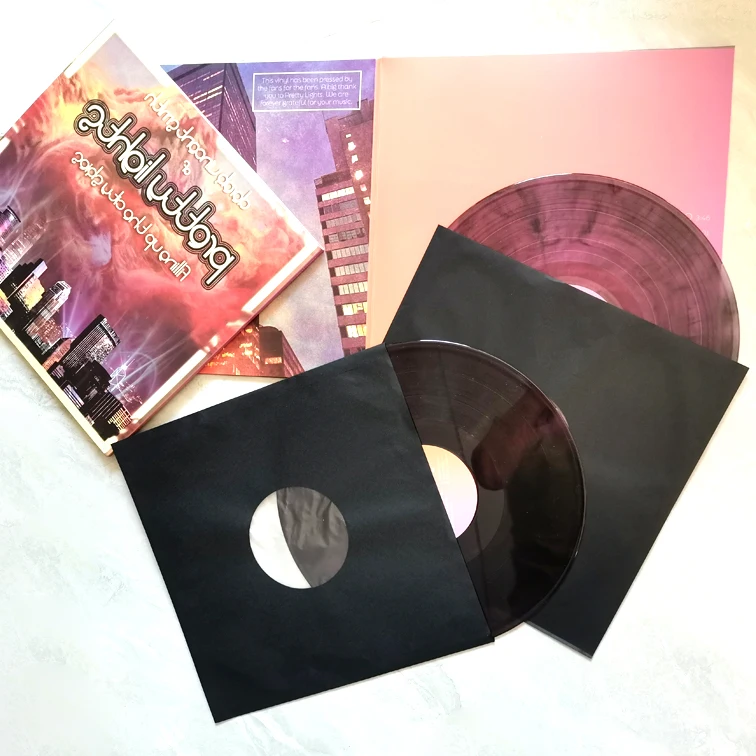 custom printed record vinyl sleeve blank 12 inch 180g black  album vinyl records vinyl cover
