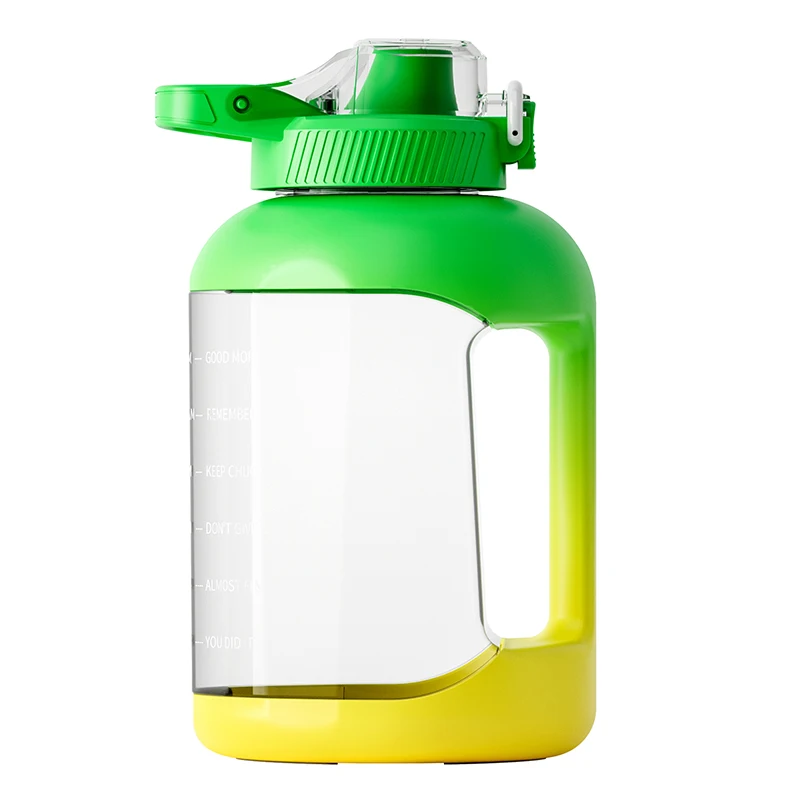Plastic Large Half Gallon/88OZ Motivational Water Bottle with Handle & Straw Leakproof Tritan BPA Free Fitness Sports Water Jug