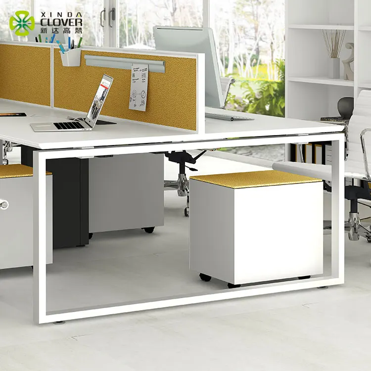 Industrial modern simple 4 seater modular open office desking workstation staff