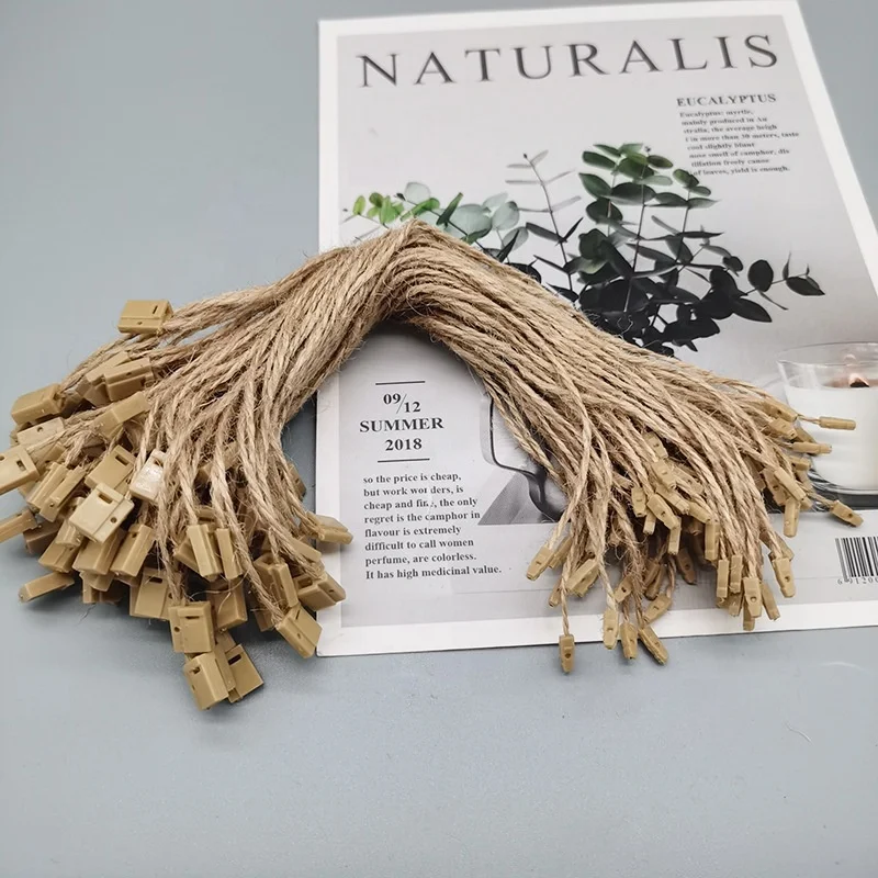 Garment accessories brown natural cotton hemp rope hangtag string