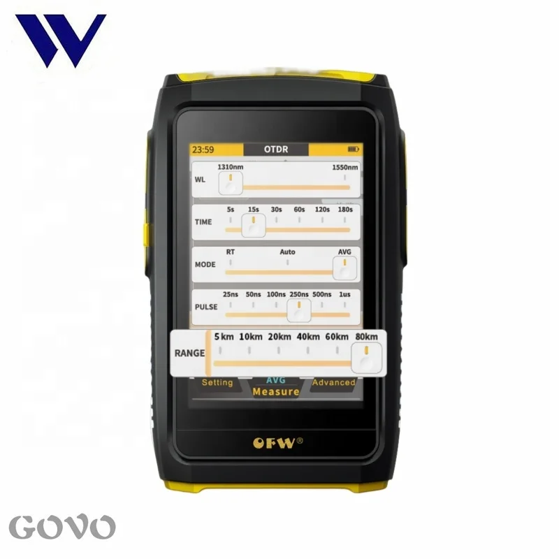 FWT-100-S5L 3.5inch Touch Screen Super mini Smart OTDR IOLA function Live Test 20dB 80KM