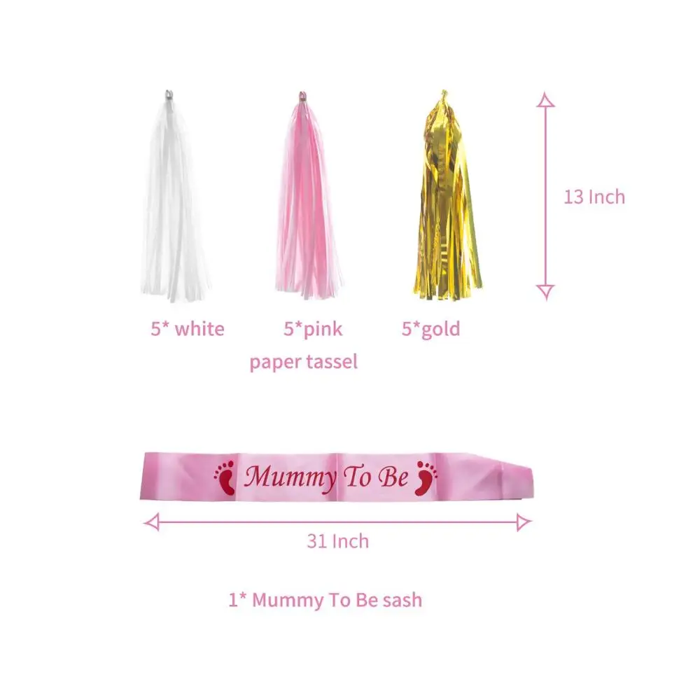 Baby Shower Decorations For Girl Pink and Gold Baby Shower gift in high quality