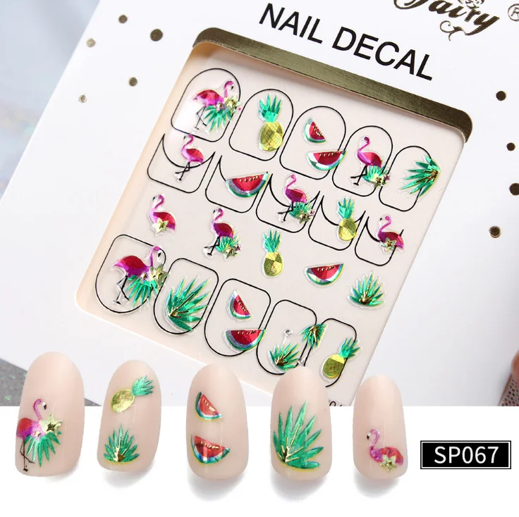 2020 popular wholesale 3D laser butterflies adhesive butterfly nail art decoration nail decals nail sticker