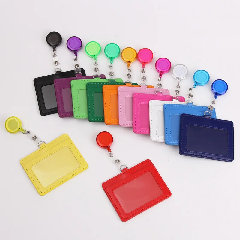 Wholesale custom 360 Rotate Plastic Retractable Yoyo Name Card Reel resin ID Badge Holder with Metal Alligator Clip accessories