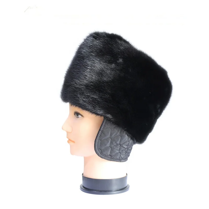 China factory wholesale Kippah hat Real Mink Fur Diplomat Hat