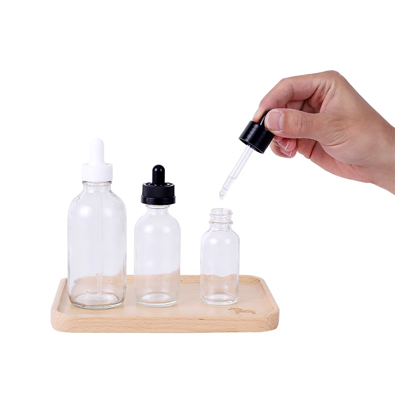 OEM/ODM Screen Printing Skincare Serum Bottle 1oz 2oz Glass Bottles Lab Dropping Container Perfume Vails Essential Oil Bottle