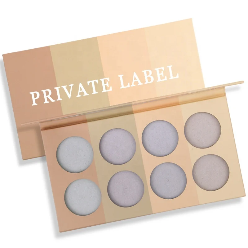 Пользовательский логотип веганская безупречная Палетка для контуринга с румянами частная этикетка крем макияж хайлайтер палитра