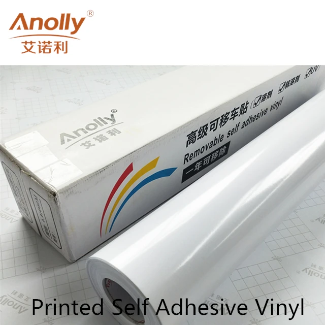 Anolly Printable Adhesive Black Back Car Wrap Vinyl Sticker Roll printable vinyl for digital printing