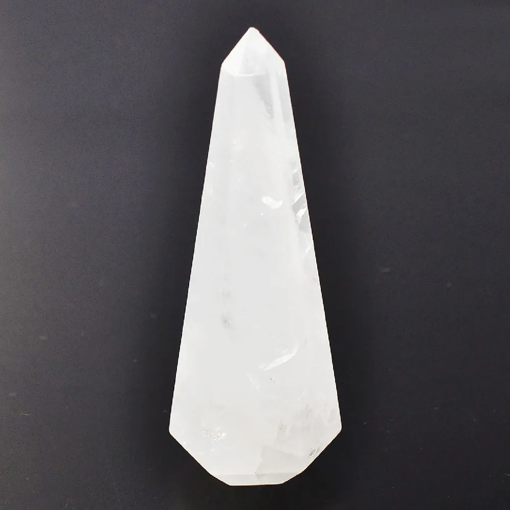 Драгоценный камень кристалл башня белого цвета с украшением в виде кристаллов кварца дисплей роскошные конус 100 из натурального камня ювелирные изделия кольцо-подставка с держателем для телефона